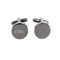 Personalized Round Gunmetal Cufflinks