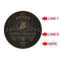 Beauteous Barrel Personalized Wine Cellar Sign (2 Designs)