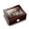 Personalized Humidor - Glass Top - Mahogany