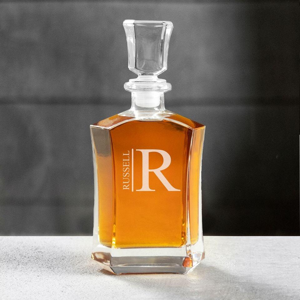 Personalized Whiskey Decanter - 8 Monogram Designs
