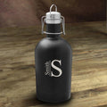 Personalized Matte Black Beer Growler - 64 oz.