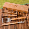 Personalized Grill Set - BBQ Set - Bamboo Case - 6 Designs