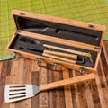 Personalized Grill Set - BBQ Set - Bamboo Case - 6 Designs