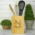 Personalized Bamboo Kitchen Utensil Holder