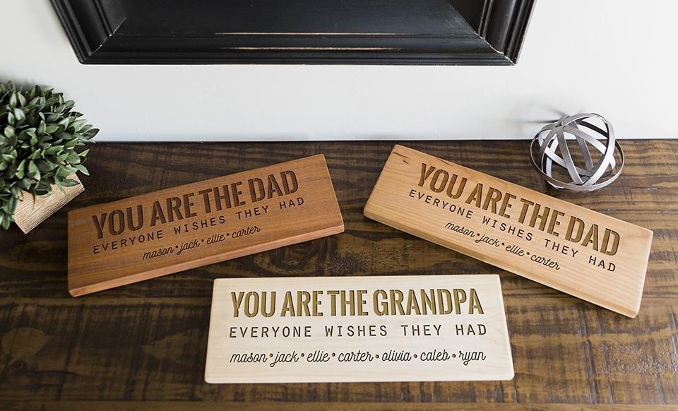 Personalized Wood Signs for Dad and Grandpa