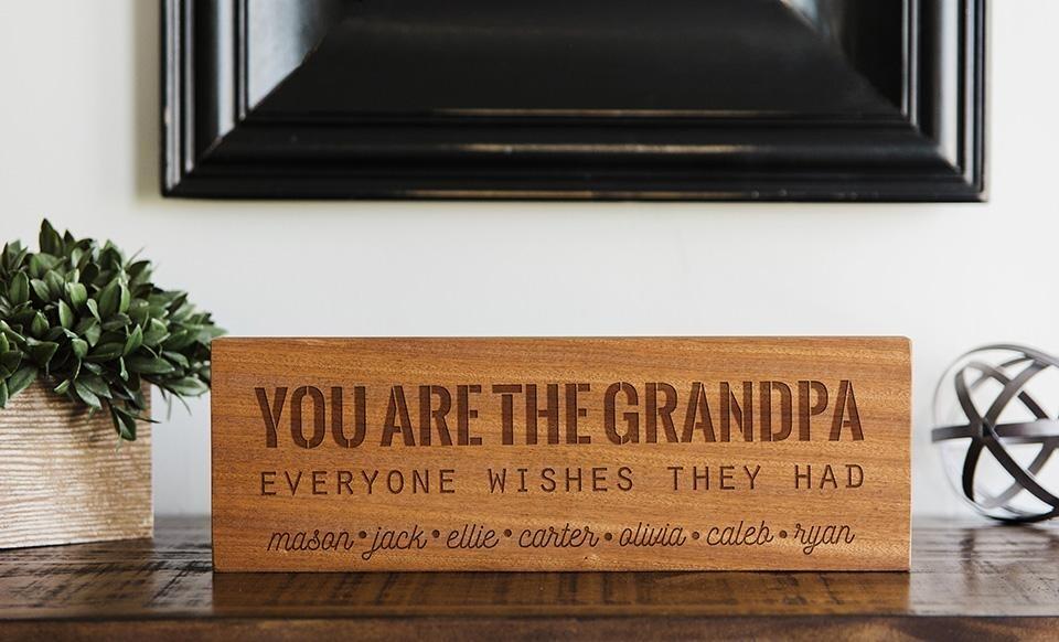 Personalized Wood Signs for Dad and Grandpa