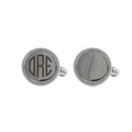 Personalized Round Silver Cufflinks