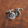 Personalized Round Silver Cufflinks