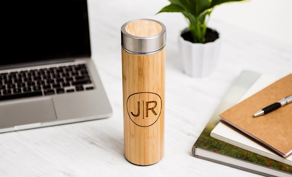 Personalized Insulated Bamboo Water Bottles