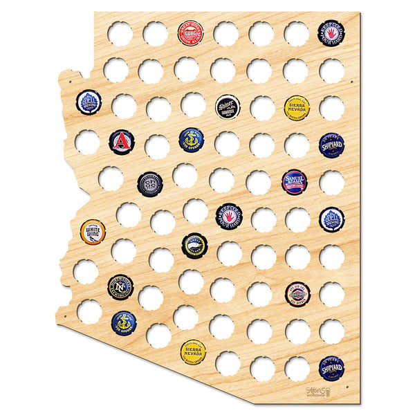 Arizona Beer Cap Map - Large