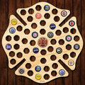 Firefighter Maltese Cross Beer Cap Map