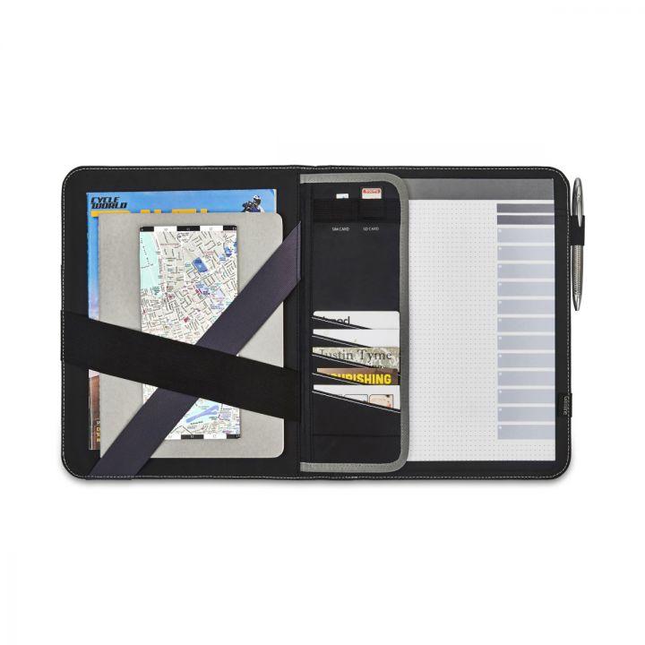 Personalized Borello Cedar Black Leather Writing Pad