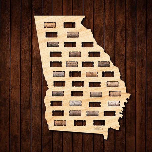 Georgia Wine Cork Map