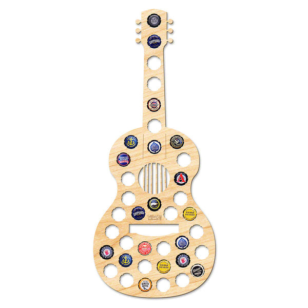 Acoustic Guitar Beer Cap Map