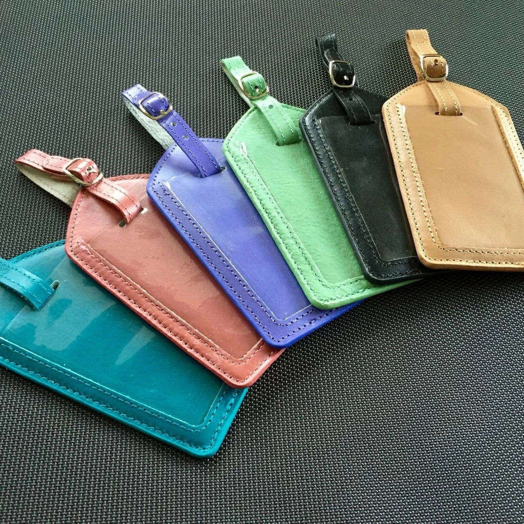 Genuine Leather Luggage Tag Cases