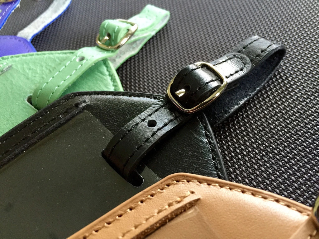 Genuine Leather Luggage Tag Cases