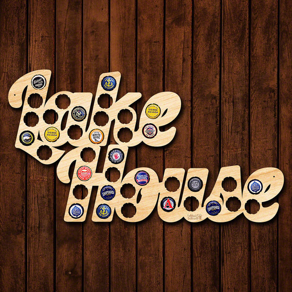 Lake House Phrase Beer Cap Holder