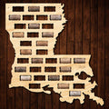 Louisiana Wine Cork Map