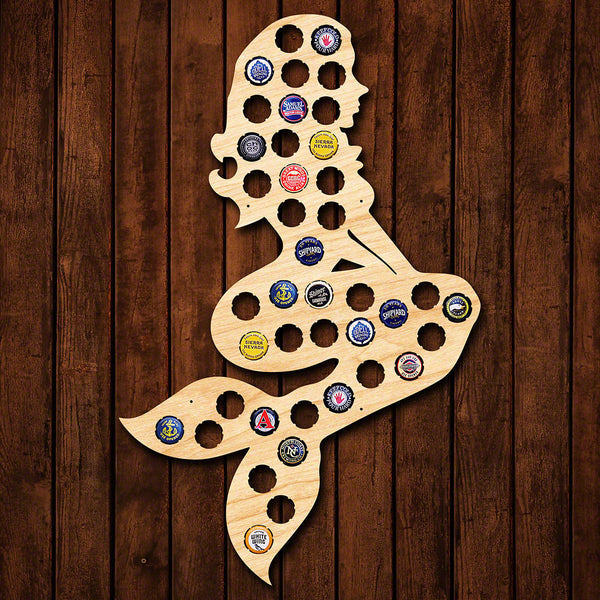 Enchanting Mermaid Beer Cap Map