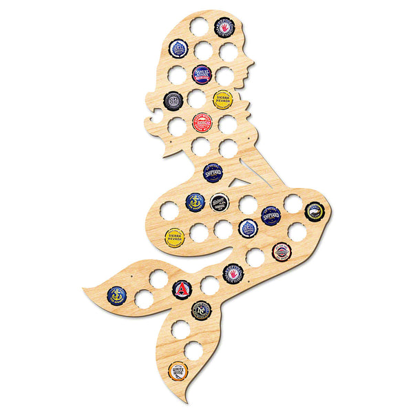 Enchanting Mermaid Beer Cap Map