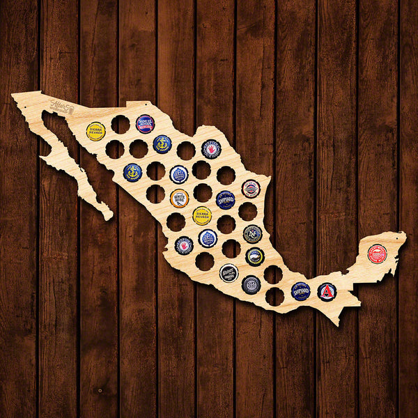 Beer Cap Map of Mexico