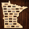 Minnesota Wine Cork Map