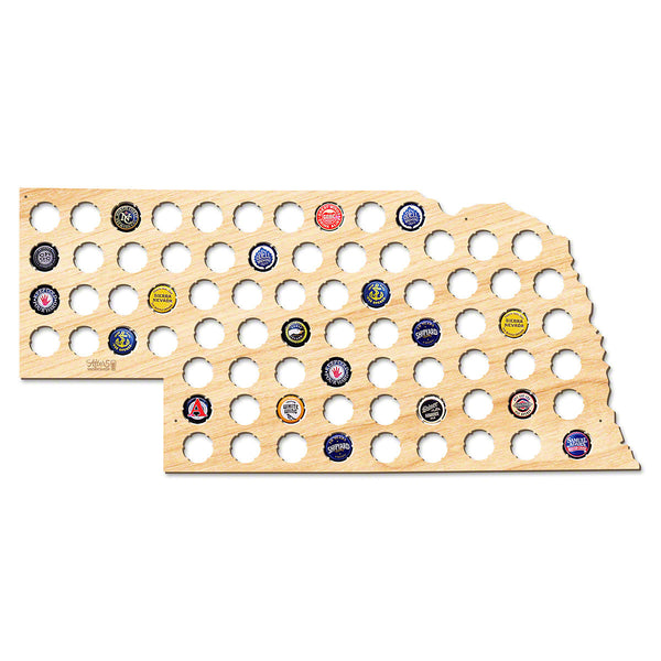 Nebraska Beer Cap Map - Large