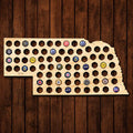 Nebraska Beer Cap Map - Large