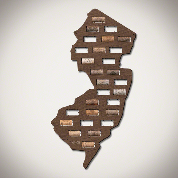 New Jersey Wine Cork Map