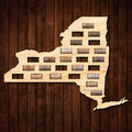 New York Wine Cork Map