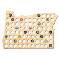 Oregon Beer Cap Map - Large