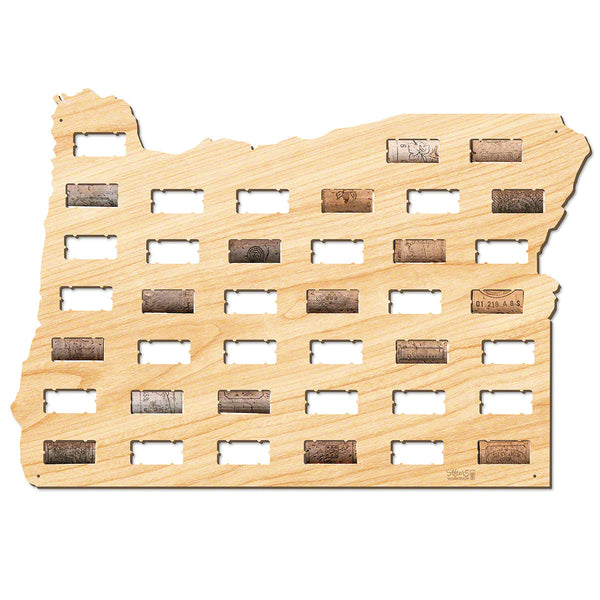 Oregon Wine Cork Map