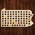 Pennsylvania Beer Cap Map
