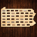 Pennsylvania Wine Cork Map