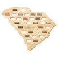 South Carolina Wine Cork Map