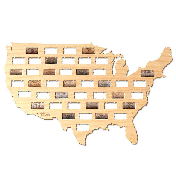 USA Wine Cork Map