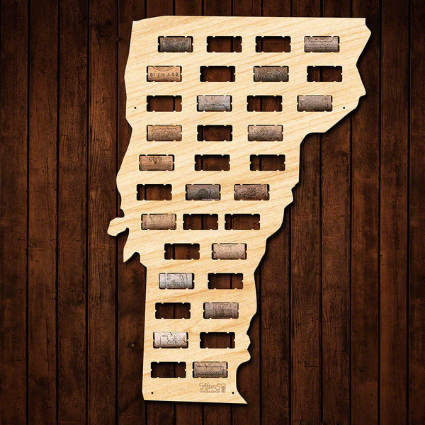 Vermont Wine Cork Map