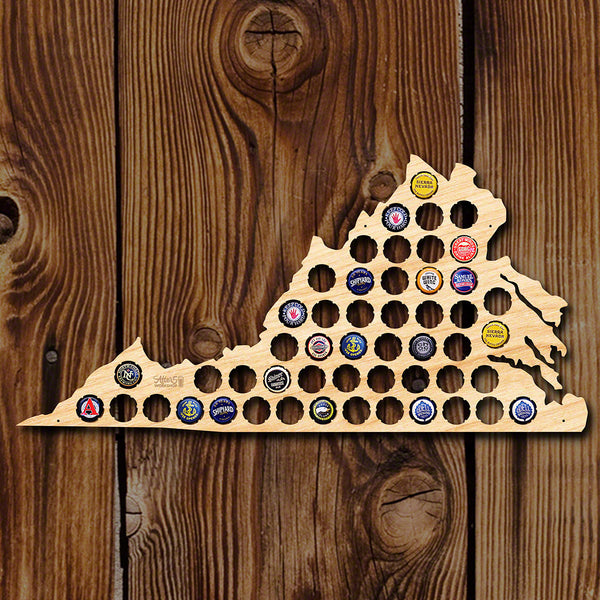 Virginia Beer Cap Map - Large