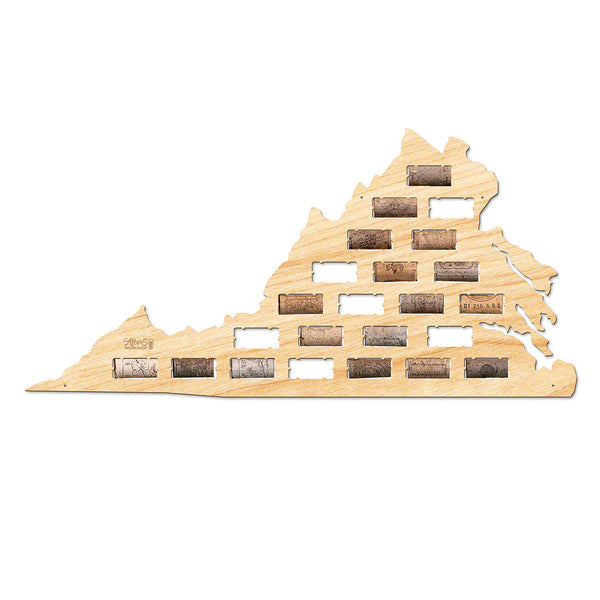 Virginia Wine Cork Map