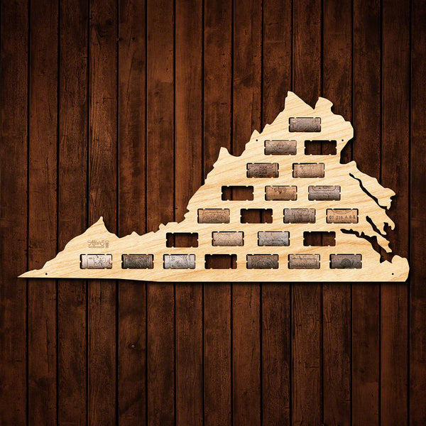 Virginia Wine Cork Map