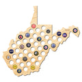 West Virginia Beer Cap Map - Large