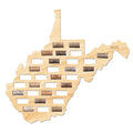 West Virginia Wine Cork Map