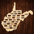 West Virginia Wine Cork Map