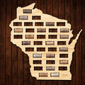 Wisconsin Wine Cork Map