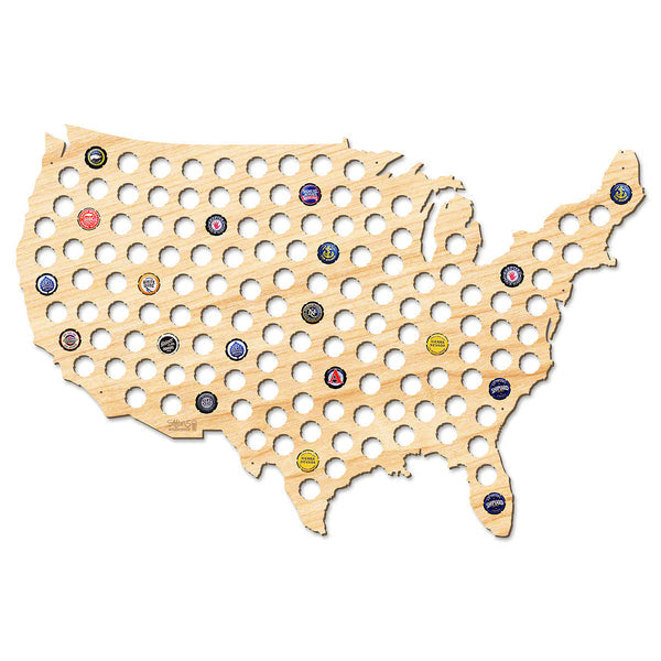 Beer Cap Map of USA - Giant XL