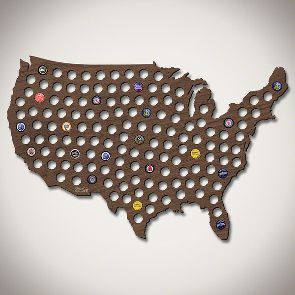 Beer Cap Map of USA - Giant XL