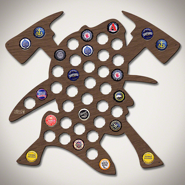 Brave Firefighter Beer Cap Map