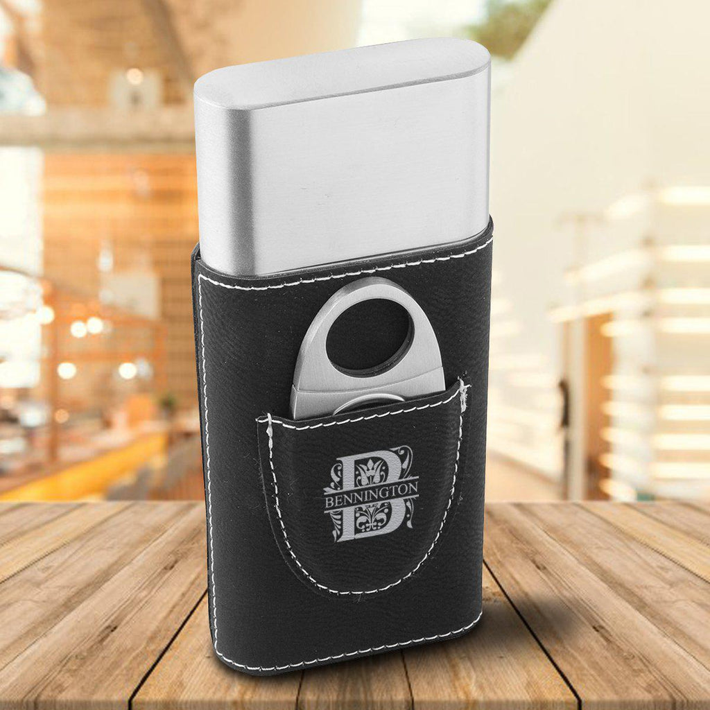 Personalized Cigar Holder - Black