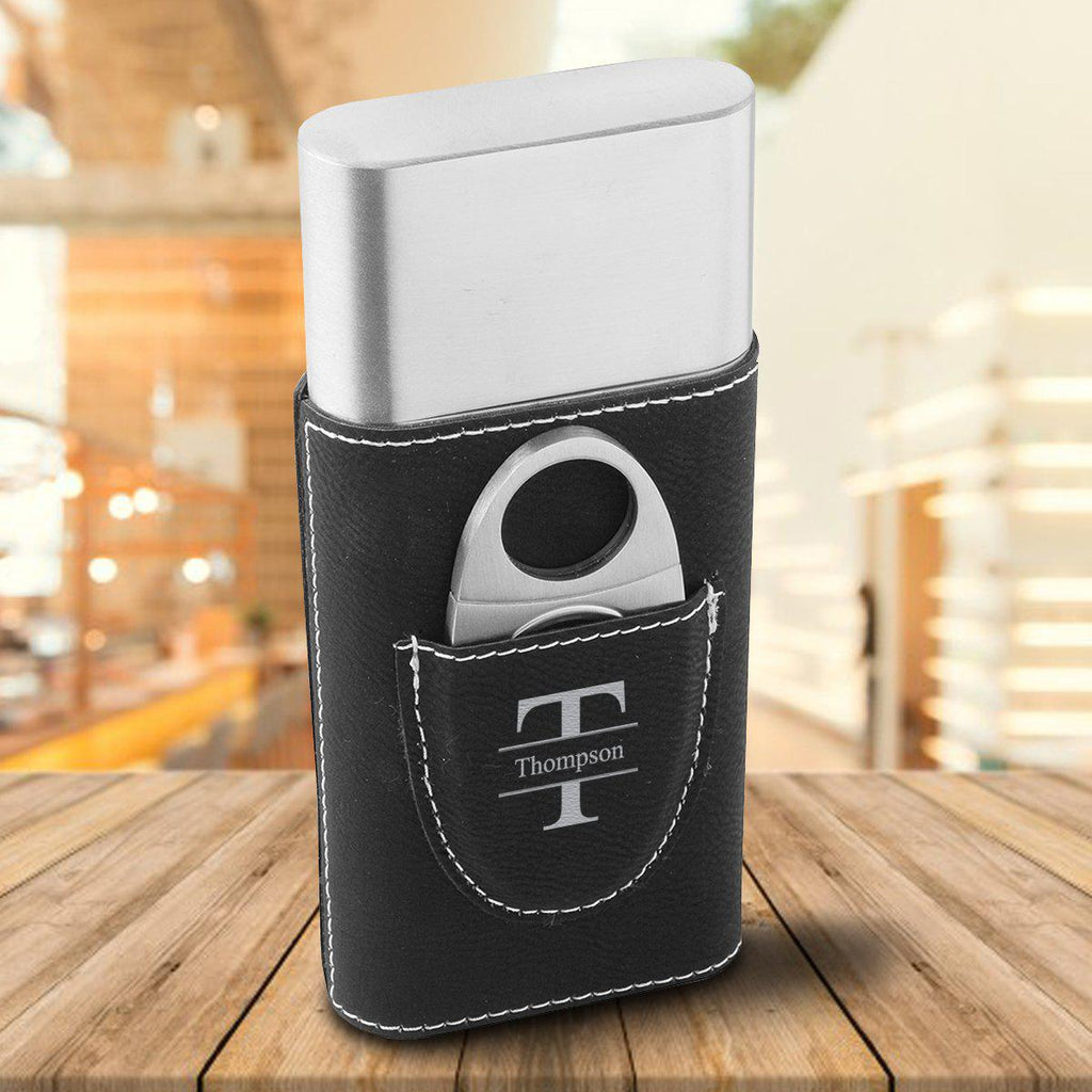 Personalized Cigar Holder - Black