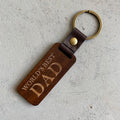 Creative Gift Parents Friend Keychain American Flag Vintage Wood Leather Pendant Keychain